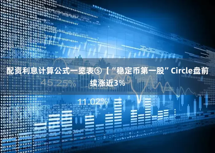 配资利息计算公式一览表⑤【“稳定币第一股”Circle盘前续涨近3%