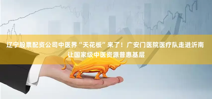 辽宁股票配资公司中医界“天花板”来了！广安门医院医疗队走进沂南 让国家级中医资源普惠基层
